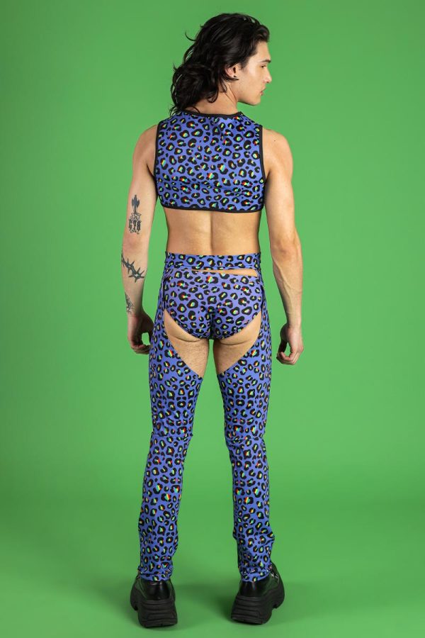 Rainbow Spots Men s Chap Pants For Sale - Image 3
