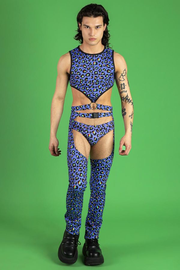 Rainbow Spots Men s Chap Pants For Sale - Image 2