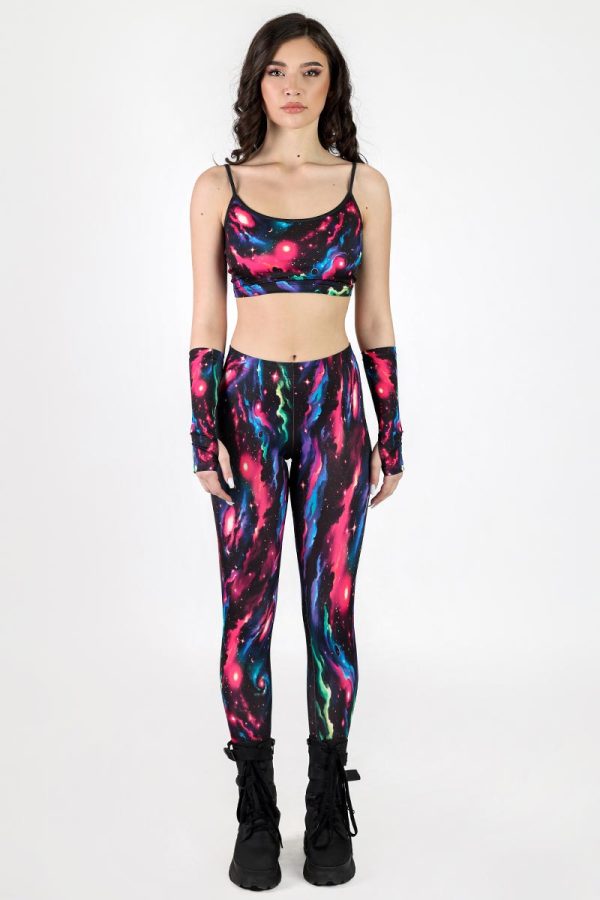 Galactic Glimpse Spaghetti Strap Crop Top For Sale - Image 4