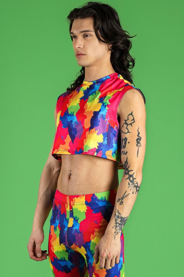 Color Splash Tank Crop Top Online - Image 4