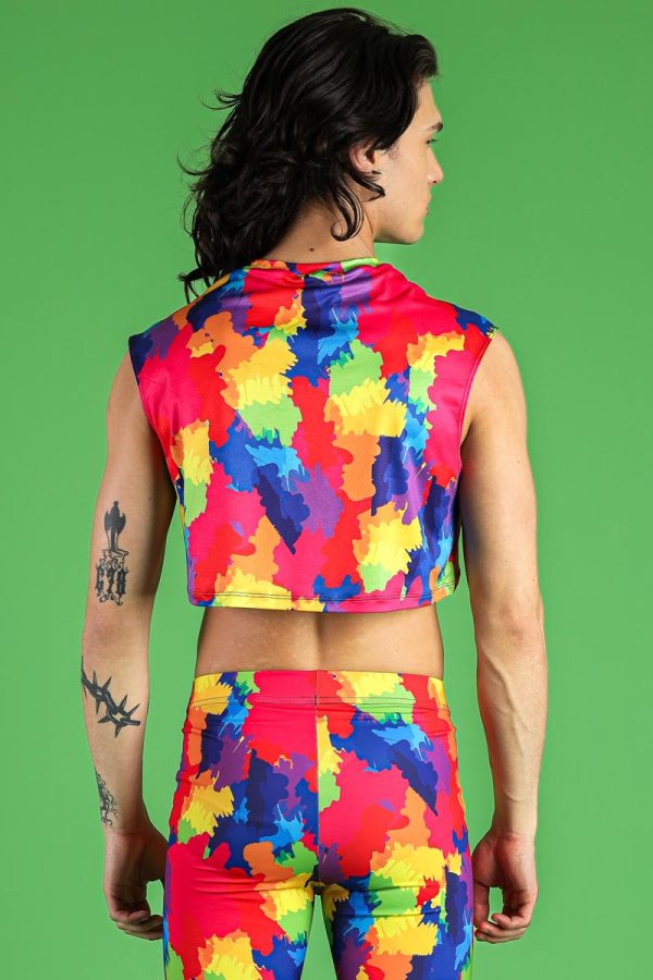 Color Splash Tank Crop Top Online - Image 2