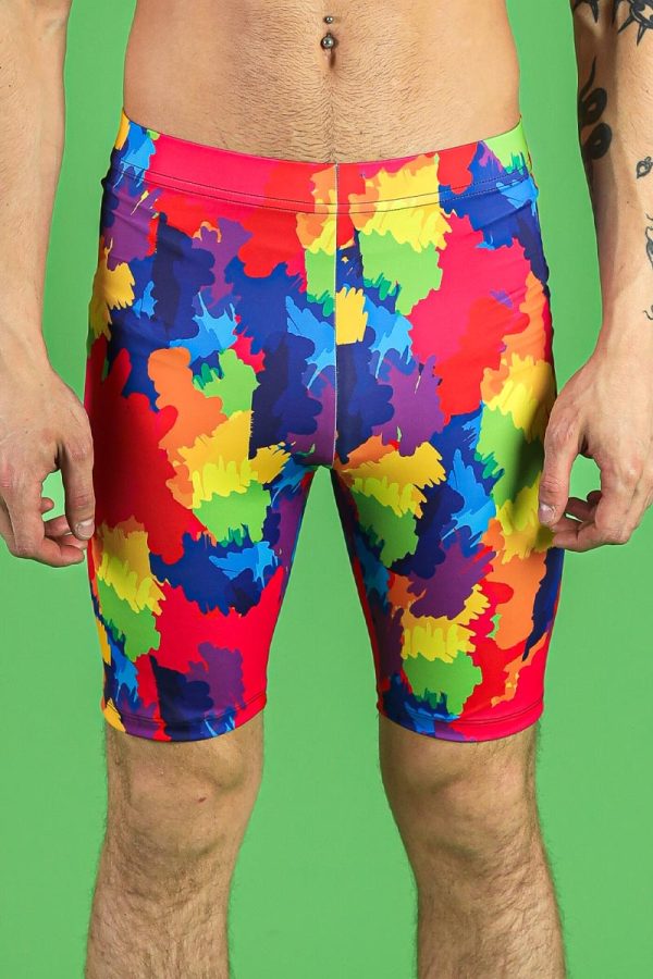 Color Splash Men s Biker Shorts For Discount - Image 2