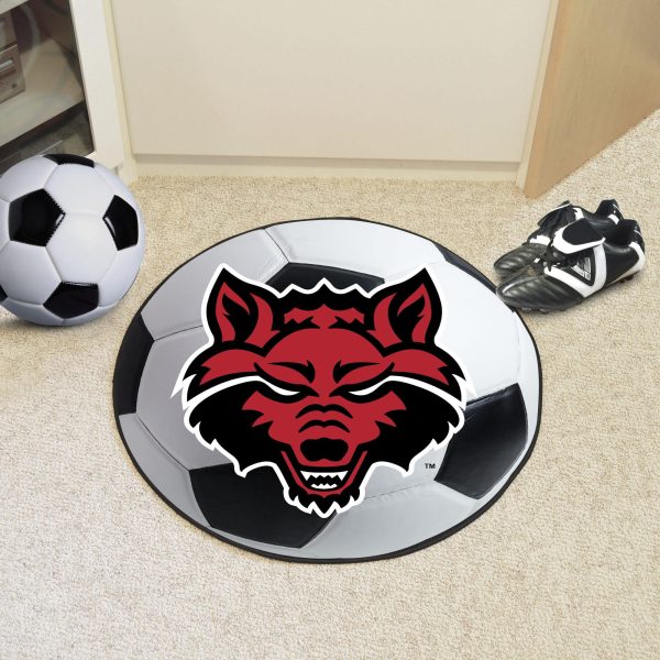 Arkansas State Red Wolves Soccer Ball Mat 27  diameter Hot on Sale