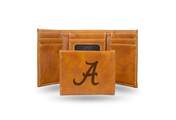 Alabama Crimson Tide Laser Engraved Trifold Wallet Hot on Sale