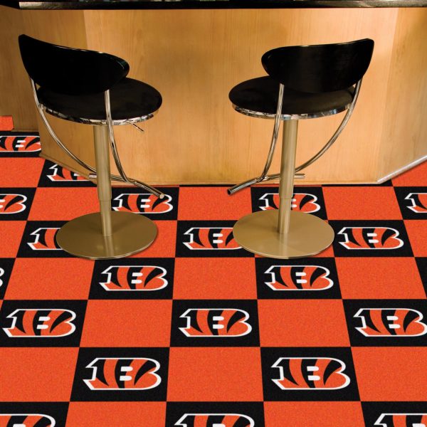 Cincinnati Bengals Team Carpet Tiles 18 x18  tiles Online Hot Sale
