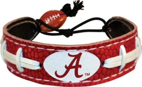 Alabama Crimson Tide Bracelet Team Color Football A Logo Hot on Sale