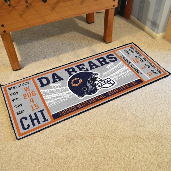 Chicago Bears Ticket Runner 30 x72  For Discount