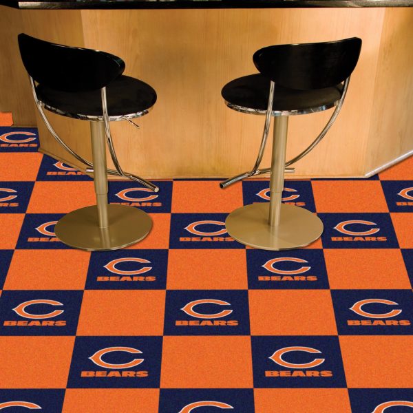Chicago Bears Team Carpet Tiles 18 x18  tiles For Sale