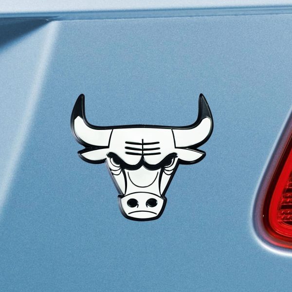 Chicago Bulls Chrome Emblem 2.8 x3.2  For Cheap