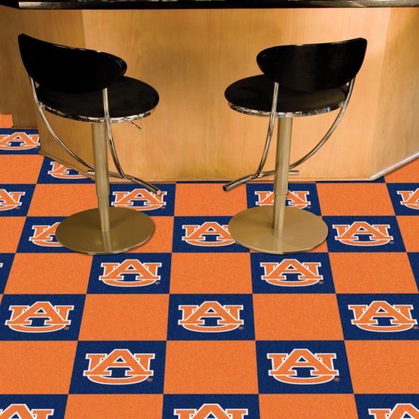 Auburn Tigers Team Carpet Tiles 18 x18  tiles For Cheap