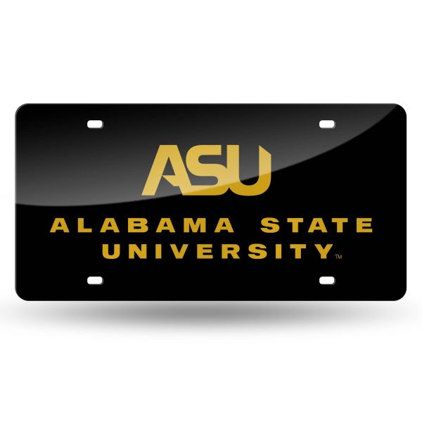 Alabama State Hornets Laser Cut License Tag Fashion
