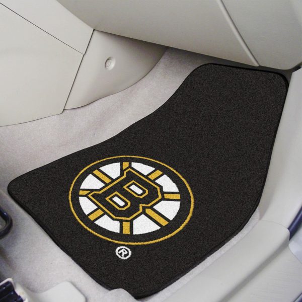 Boston Bruins 2 pc Carpet Car Mat Set 17 x27  Supply