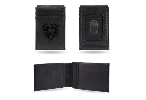 Chicago Bears Laser Engraved Front Pocket Wallet on Sale - Image 2