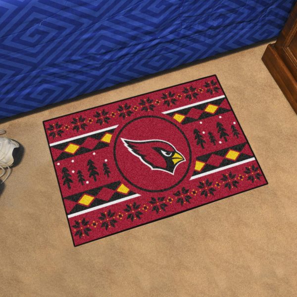 Arizona Cardinals Holiday Sweater Starter Mat 19 x30  Sale