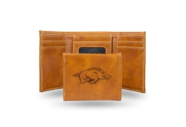 Arkansas Razorbacks Laser Engraved Trifold Wallet For Cheap - Image 2