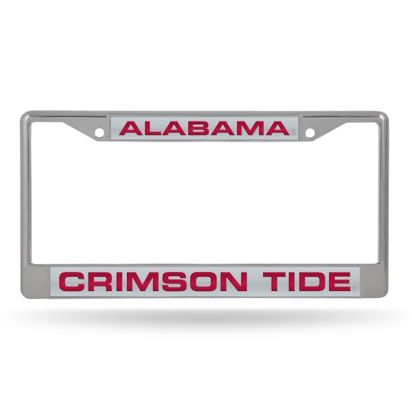 Alabama Crimson Tide Chrome Laser License Frame Supply