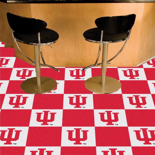 Indiana Hoosiers Team Carpet Tiles 18 x18  tiles For Cheap