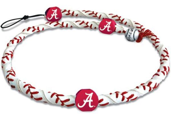 Alabama Crimson Tide A Logo Classic Frozen Rope Baseball Necklace Sale