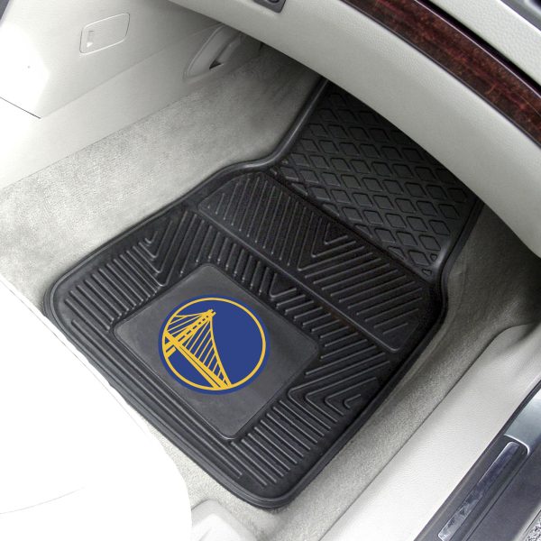Golden State Warriors 2 pc Vinyl Car Mat Set 17 x27  Cheap