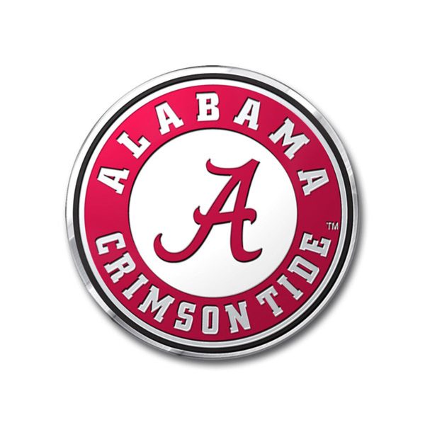 Alabama Crimson Tide Auto Emblem Color Fashion