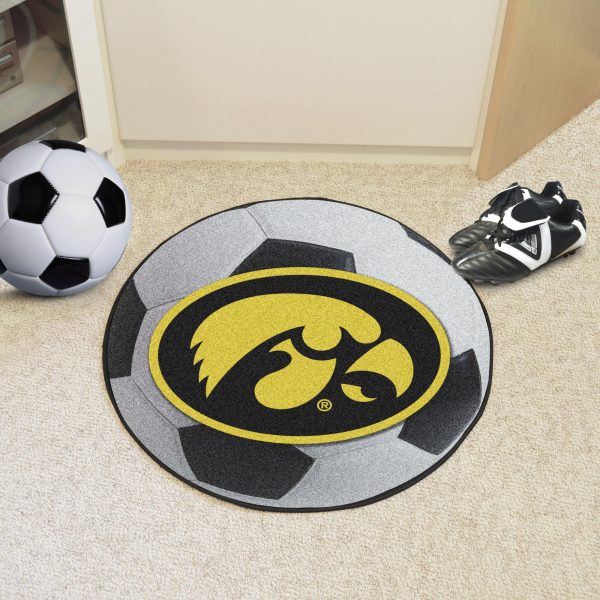 Iowa Hawkeyes Soccer Ball Mat 27  diameter For Sale