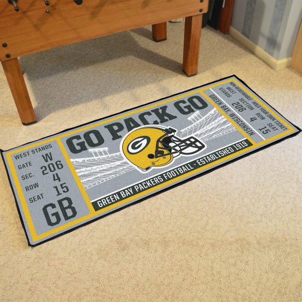 Green Bay Packers Ticket Runner 30 x72  Discount