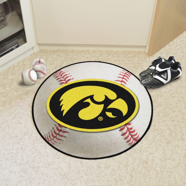 Iowa Hawkeyes Baseball Mat 27  diameter For Cheap