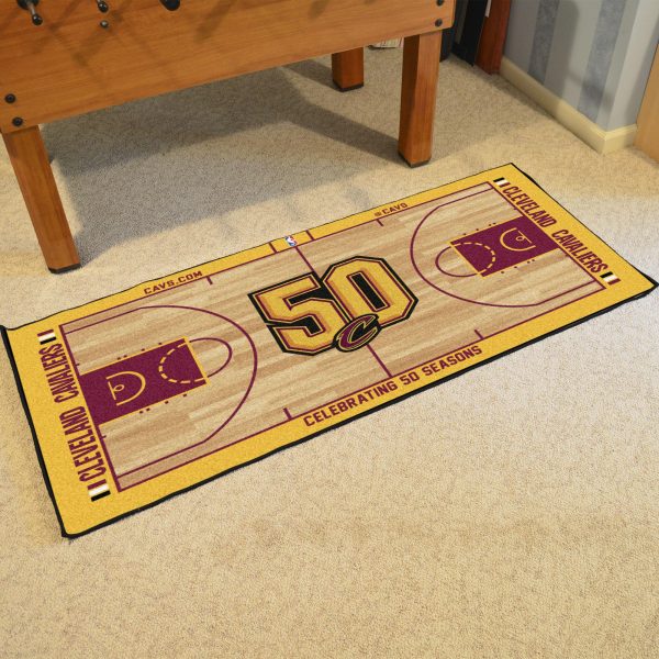 Cleveland Cavaliers Court Large Runner 29.5x54 For Cheap