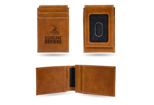 Cleveland Browns Laser Engraved Front Pocket Wallet Online