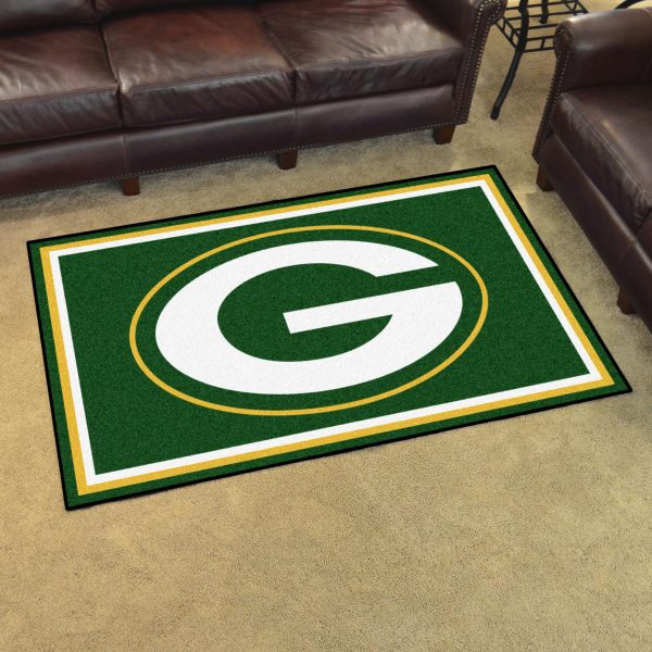 Green Bay Packers 4x6 Rug 44 x71  Hot on Sale